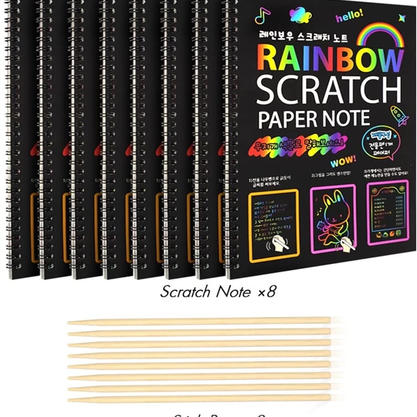 KIBTOY™ Scratch Arts Drawing Notebook 