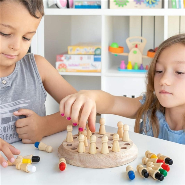 KIBTOY™ Educational Wooden Chess Memory Match Game Toy