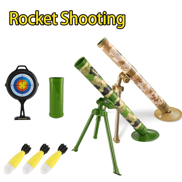 Toy Rocket Launch Mortar Toy with 3 Safe Foam Shells for Boys Girls & Adults | Kibtoy