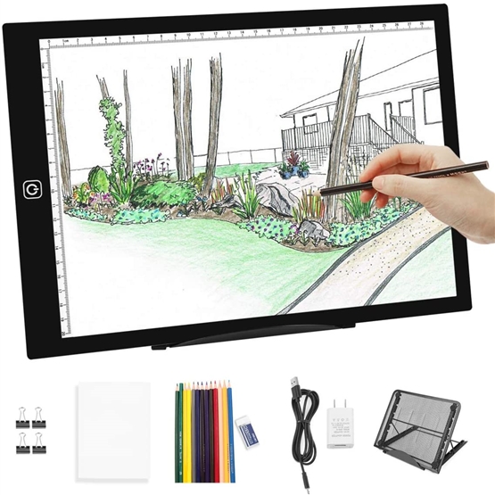 A4 LED Portable Light Box Tracer-Dimmable Artcraft Tracing Light Pad