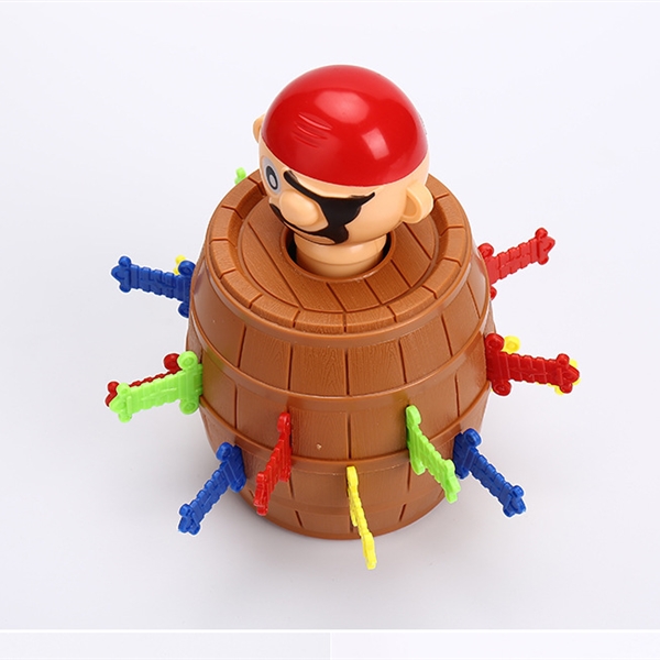 KIBTOY™ Funny Lucky Game Pop Up Pirate Barrel with Turntable Game Spoof and Tricky