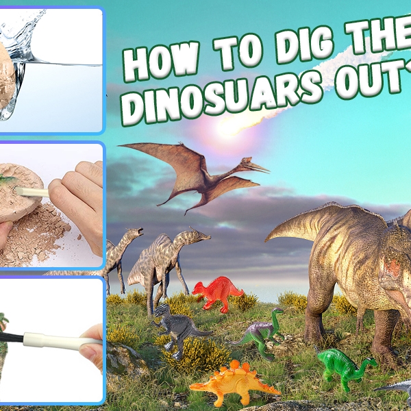 KIBTOY™ Dig a Dozen Dino Egg Dig Kit - Easter Egg Dinosaur Toys