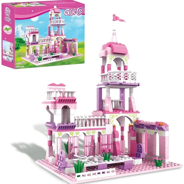 KIBTOY™ Girls Princess Castle Building Blocks Toys 
