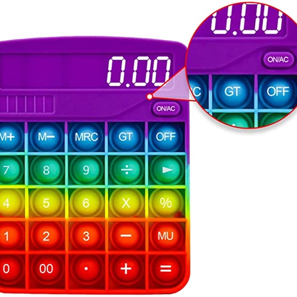 Calculator Decompression Toy Calculator Stress Decompression Toy Autism for Kids Adults Silicone Calculator Pressure Relieving Adults Anxiety Stress Reliever Gift for Kids Teens Toy
