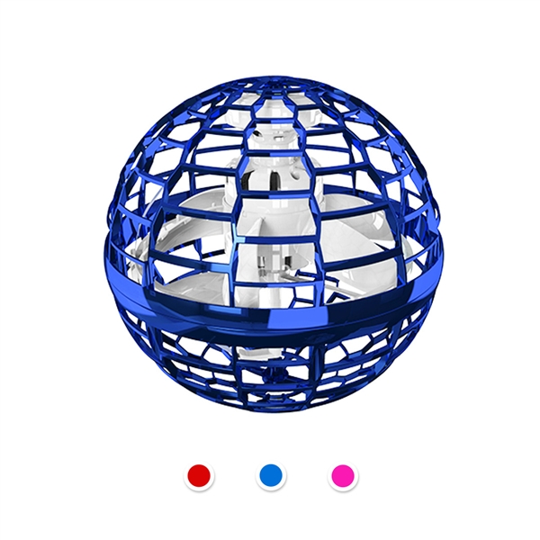 2.0 Upgrade Flying Orb Toys Flying Spinner Mini Drone Flying Ball (Blue,Red and Pink)