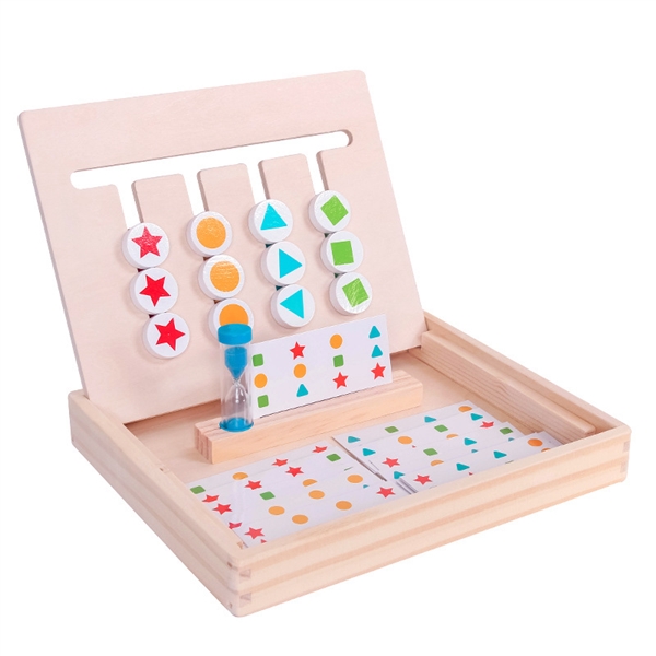 4 Color and Shapes Wooden Game Montessori Teaching Aids Early Educational Toys for Children