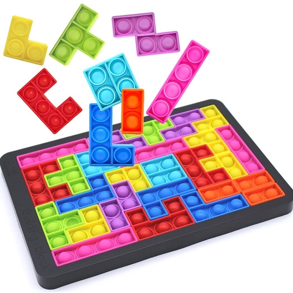 KIBTOY Silicone Jigsaw Puzzles Russian Block Puzzle Game Board 27pcs