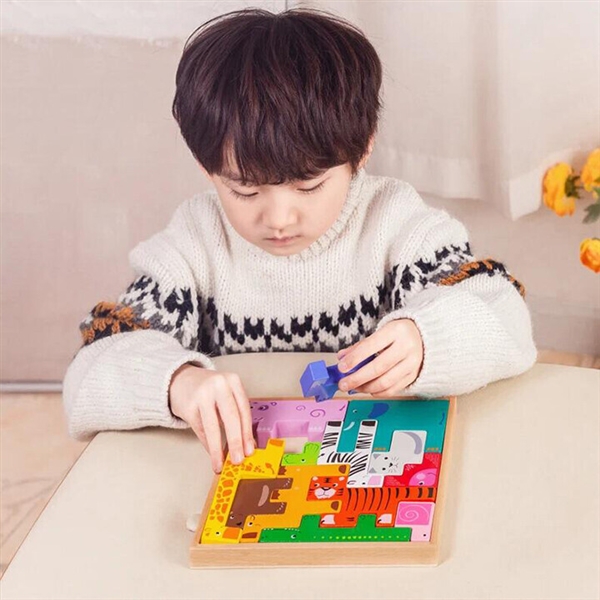 Montessori Animal Building Block & Puzzle for Kids 3 Years Old+, Best Educational Toy as Birthday Gift for Boys and Girls