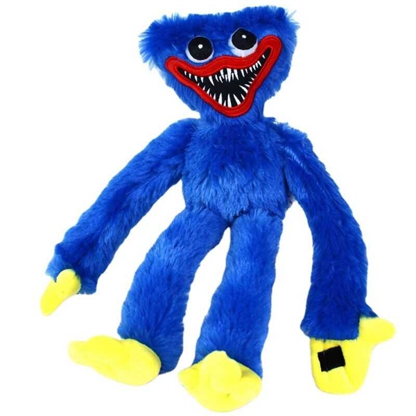 KIBTOY Huggy Wuggy Poppy Playtime Plush toy, Blue Cute and Evil Plush Toy Classic Style（40cm）