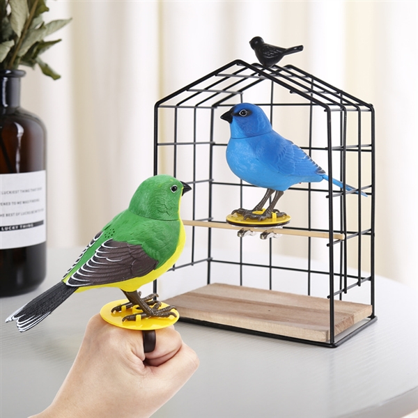 Blue Bird toy simulation electric singing bird can call and move
