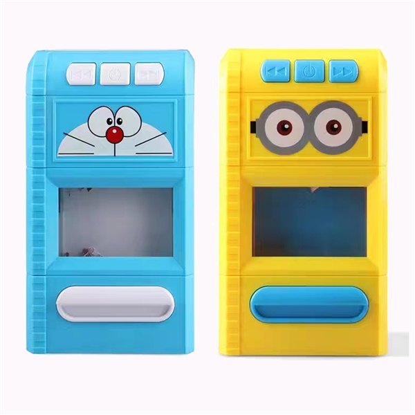 Doraemon Piggy Bank Electronic Real Money Coin Bank Toy Paper Shredder (Yellow Blue)