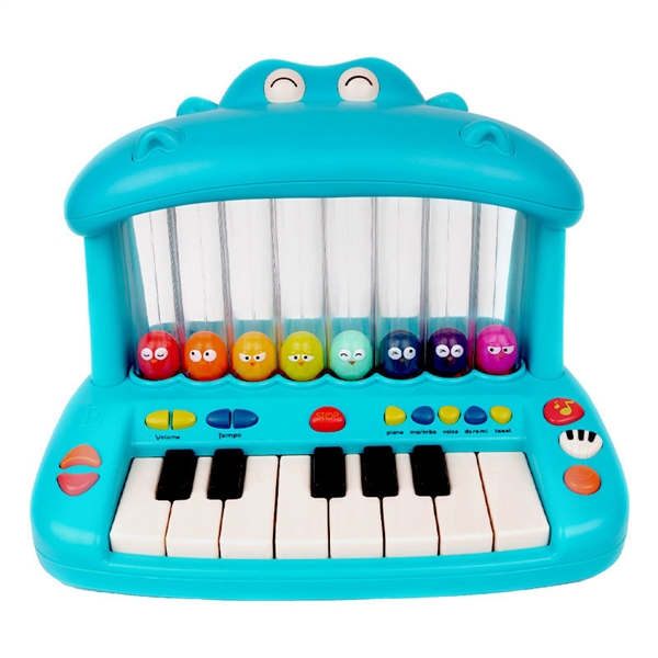 Btoys Bile hippopotamus piano early teaching baby music duct bouncing toys infant light jumping toys