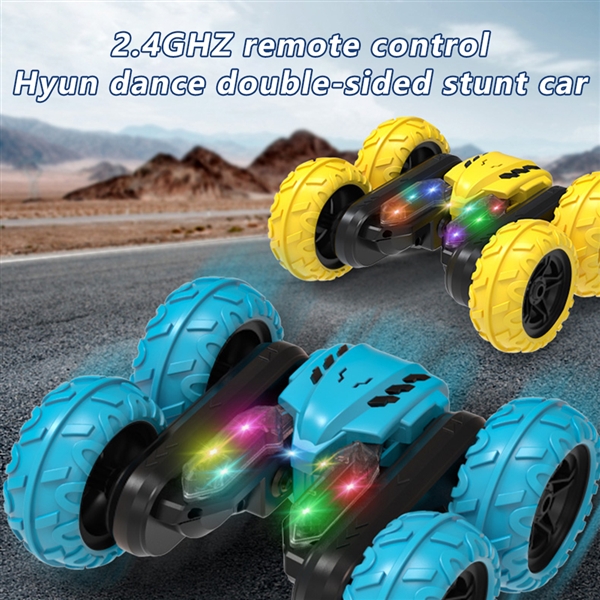 2.4 GHZ remote control Hyun dance double-sided stunt car