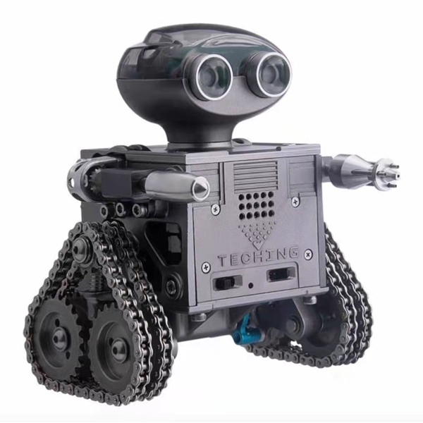 TECHING 160PCS Metal Remote Control Tank Robot Building Kits with Bluetooth Speaker Educational Toy DIY Gift DM518