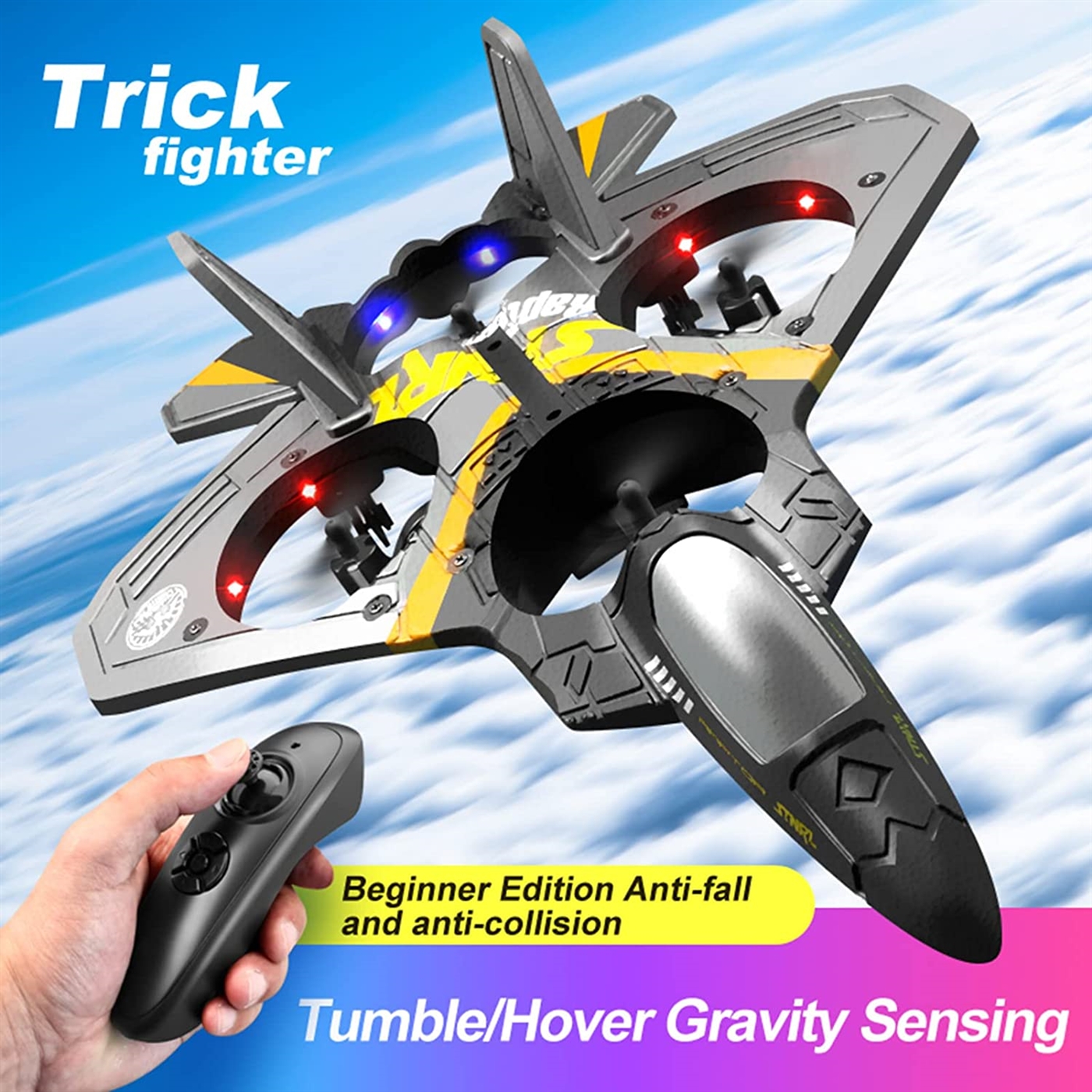 Kibtoy flying toy, 4-motor stunt RC fighter