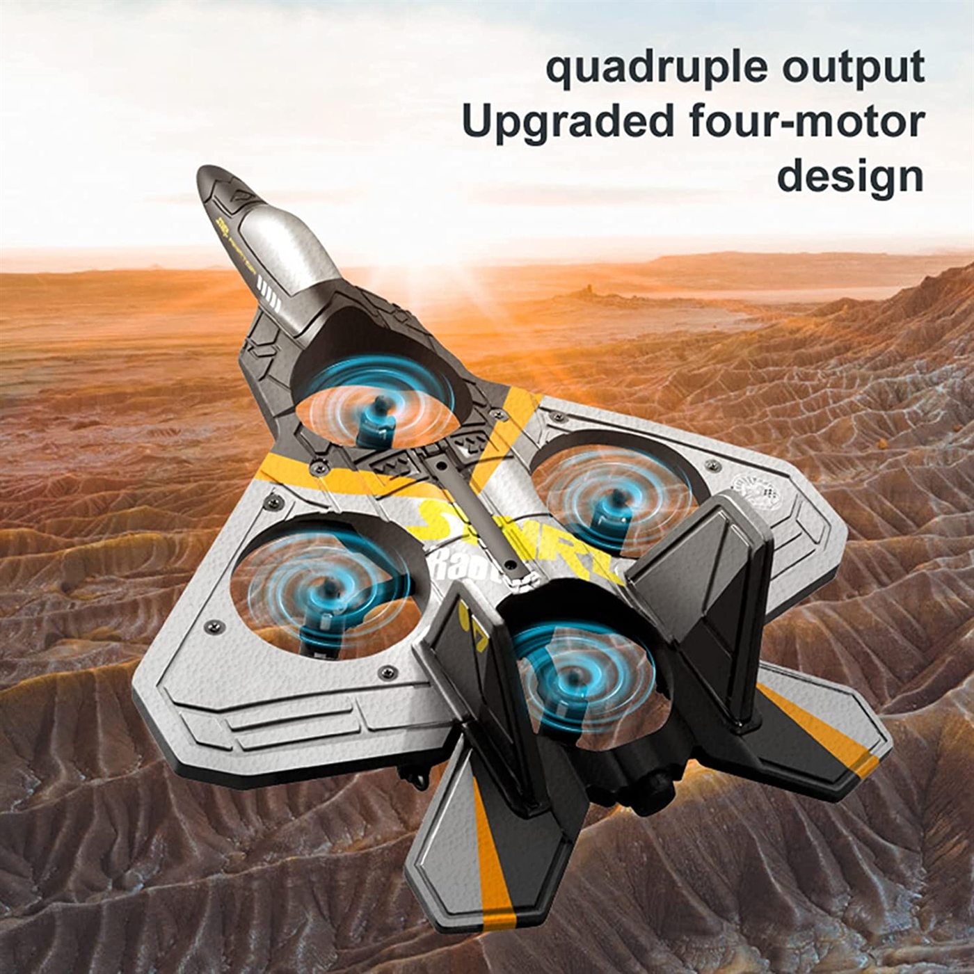 Kibtoy flying toy, 4-motor stunt RC fighter