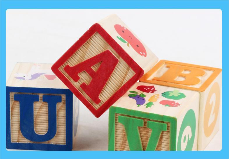 Kibtoy Wooden Learning Block Set 