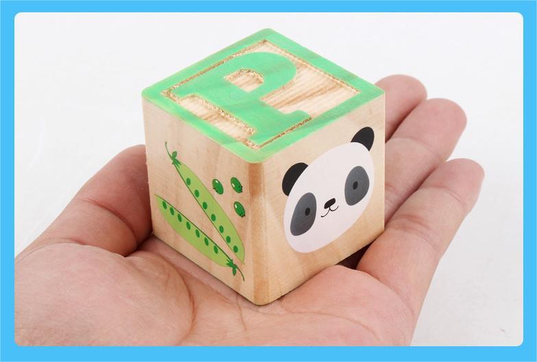 Kibtoy Wooden Learning Block Set 