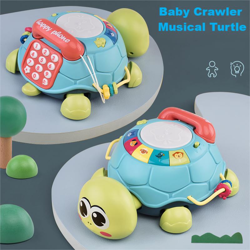 Kibtoy Baby Crawler Musical Turtle, teaching tool for toddlers