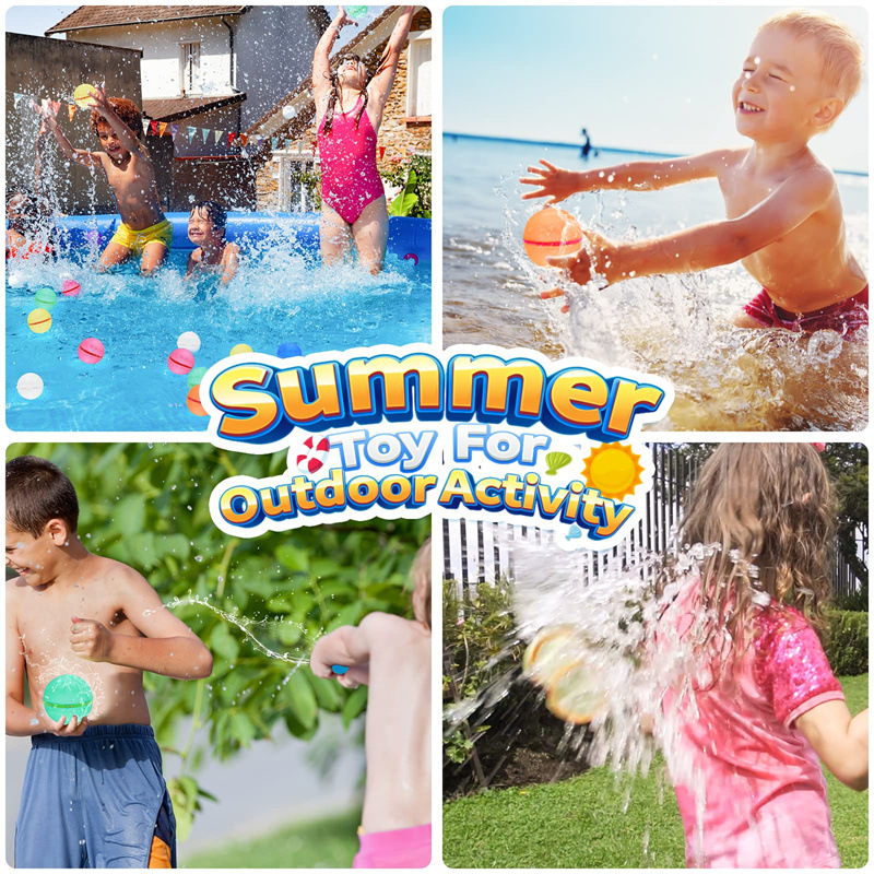 Kibtoy Self-sealing water ballons, silicone water toys, safe and fun