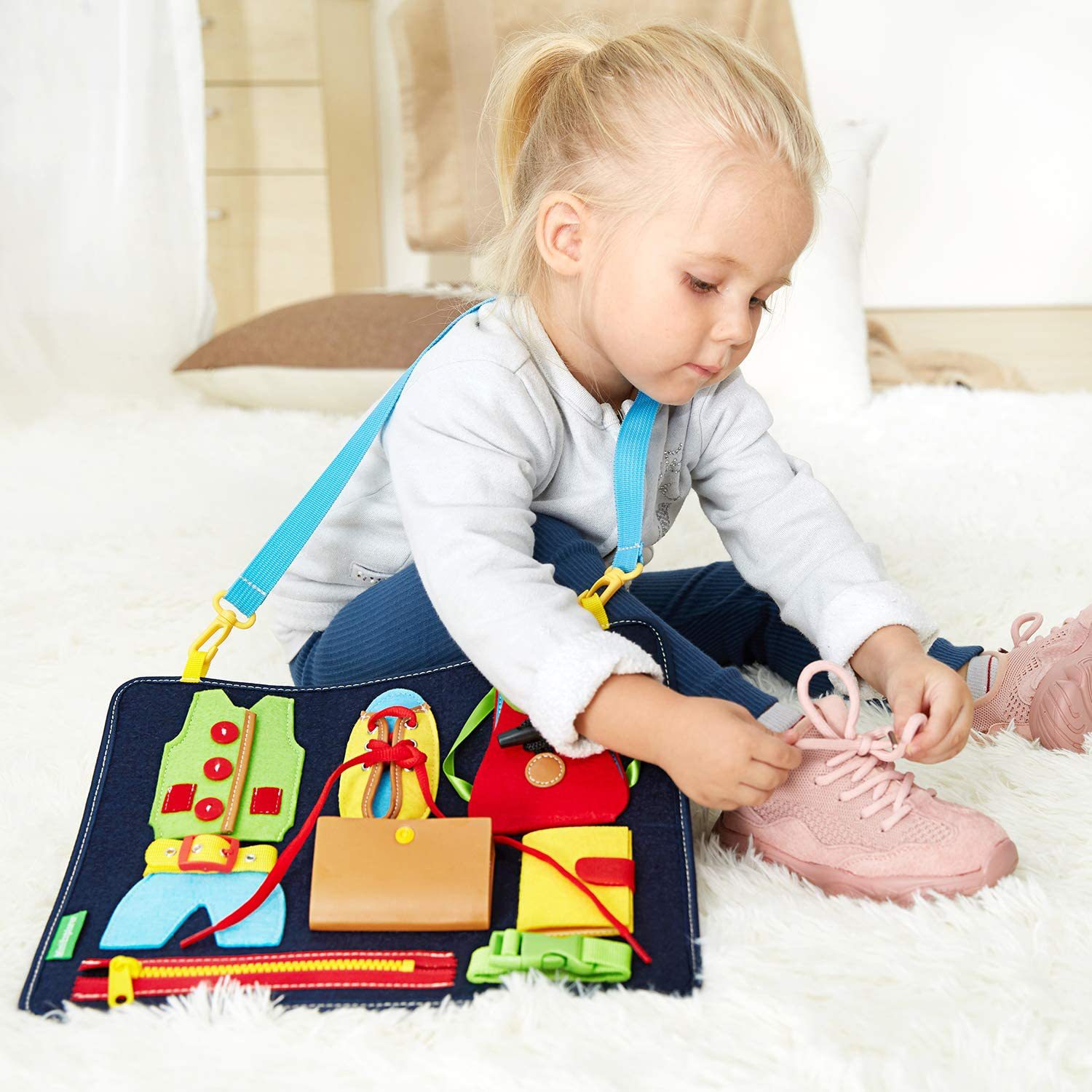 Kibtoy Busy Board for Toddlers (travel bag)