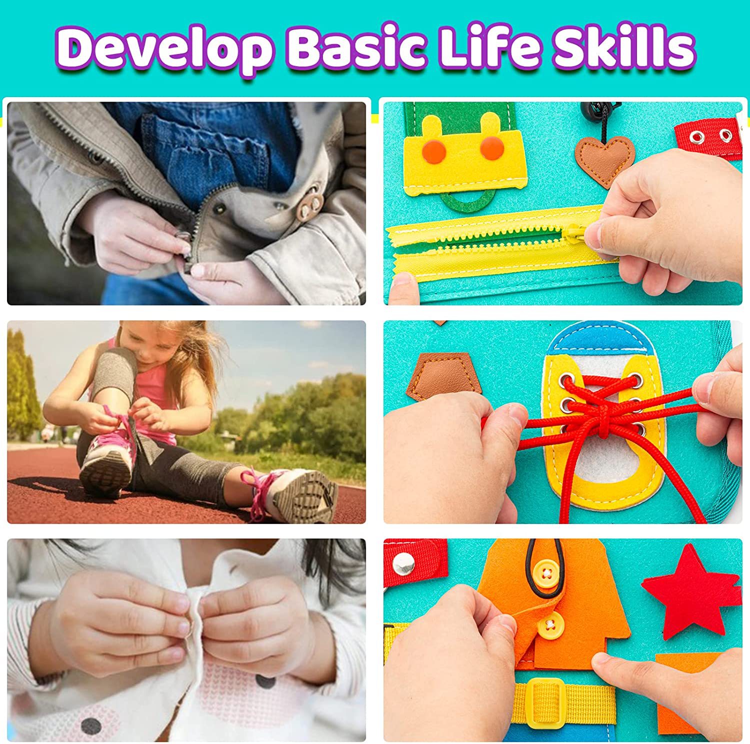 Kibtoy Busy Board for Toddlers (travel bag)