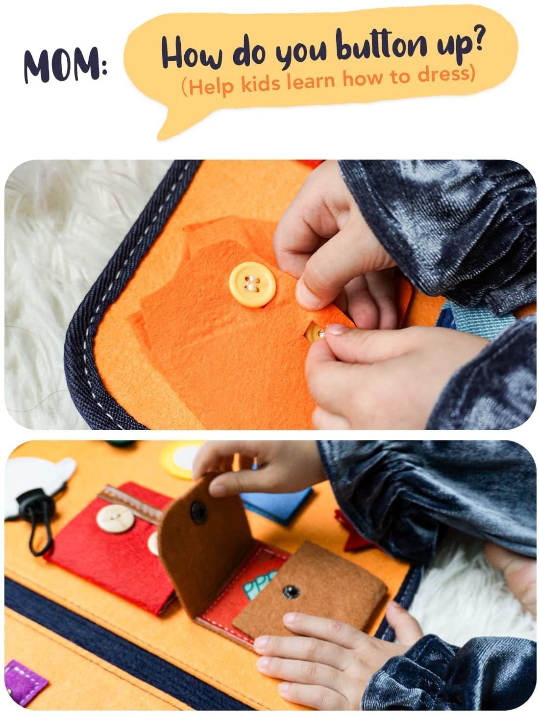 Kibtoy Busy Board for Toddlers (travel bag)