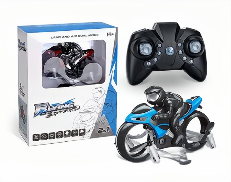 Kibtoy RC Flying Stunt Motorbike