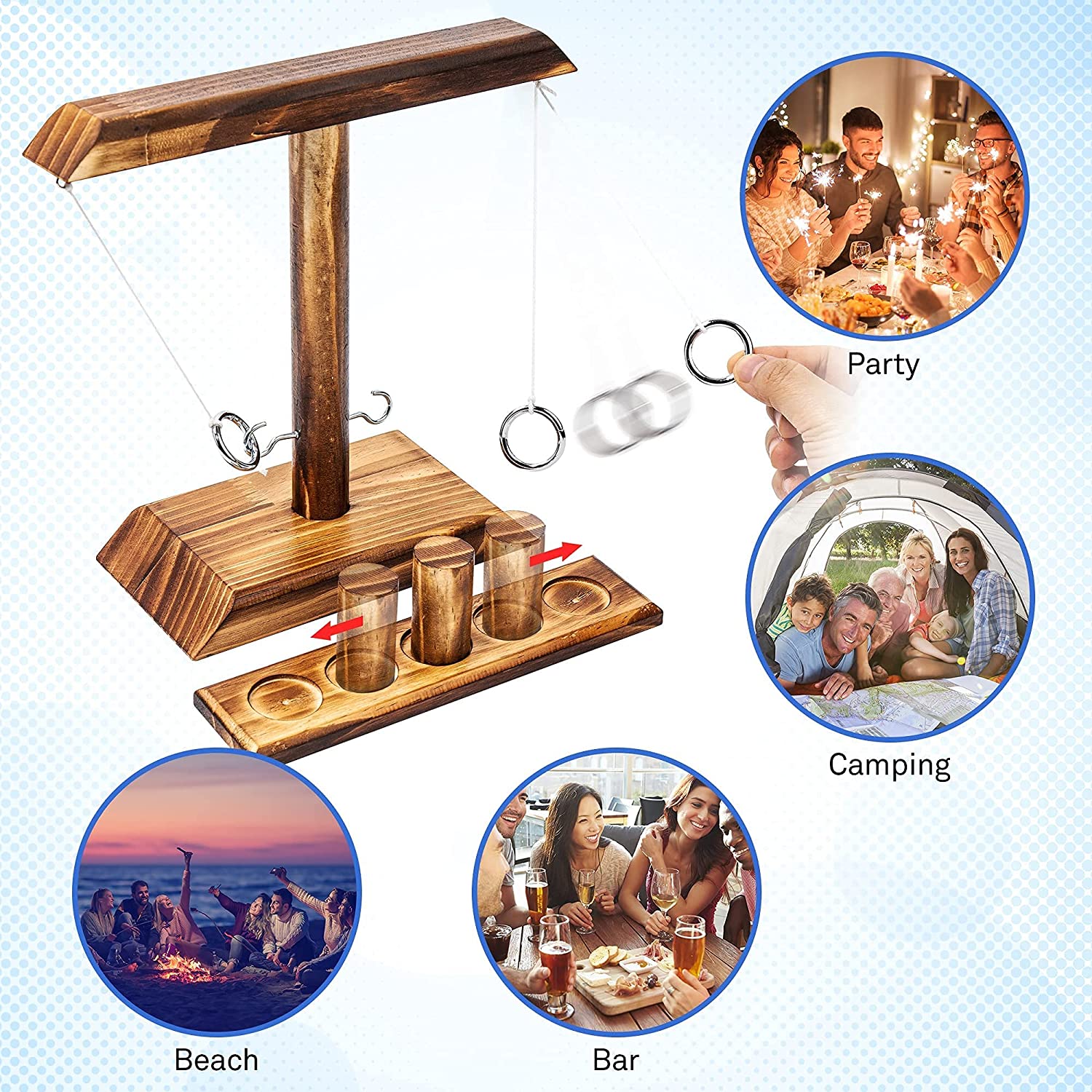 Kibtoy Table Top Ring Toss Game 