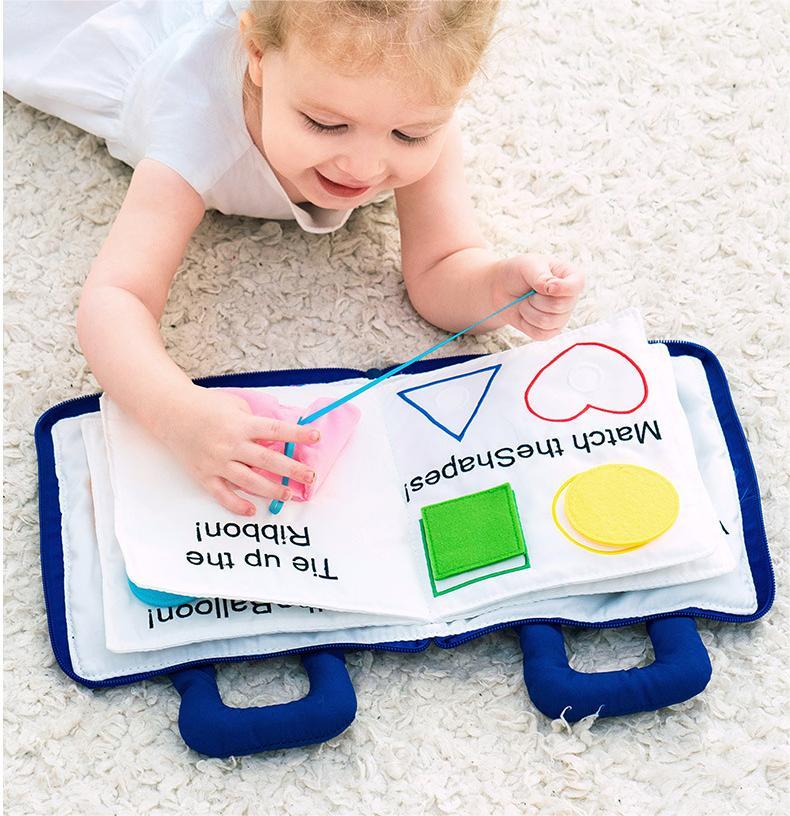 Kibtoy my quiet book, first book for toddlers, busy book, fidget toy, reading tool