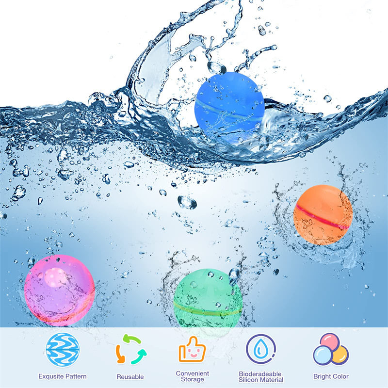 Kibtoy Self-sealing water ballons, silicone water toys, safe and fun