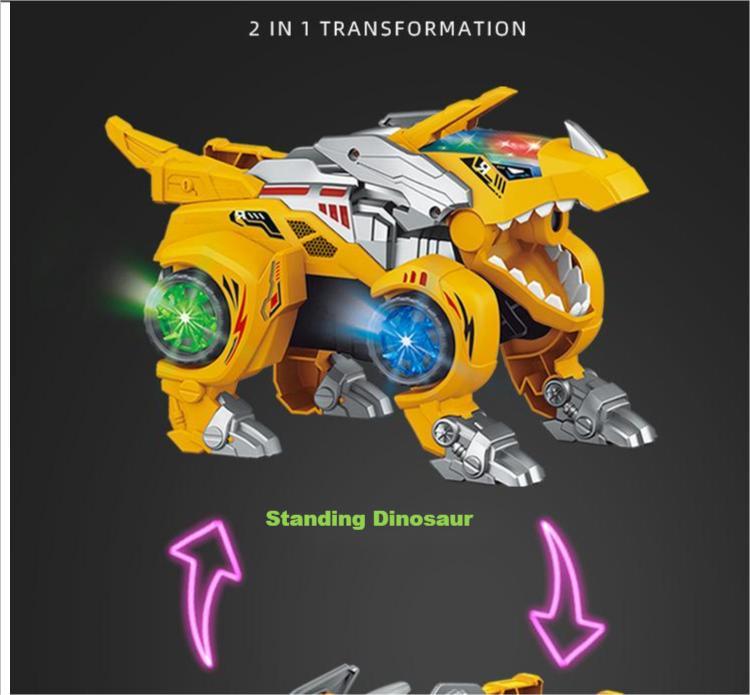 Kibtoy Transforming Dinosaur Car with light and music effects
