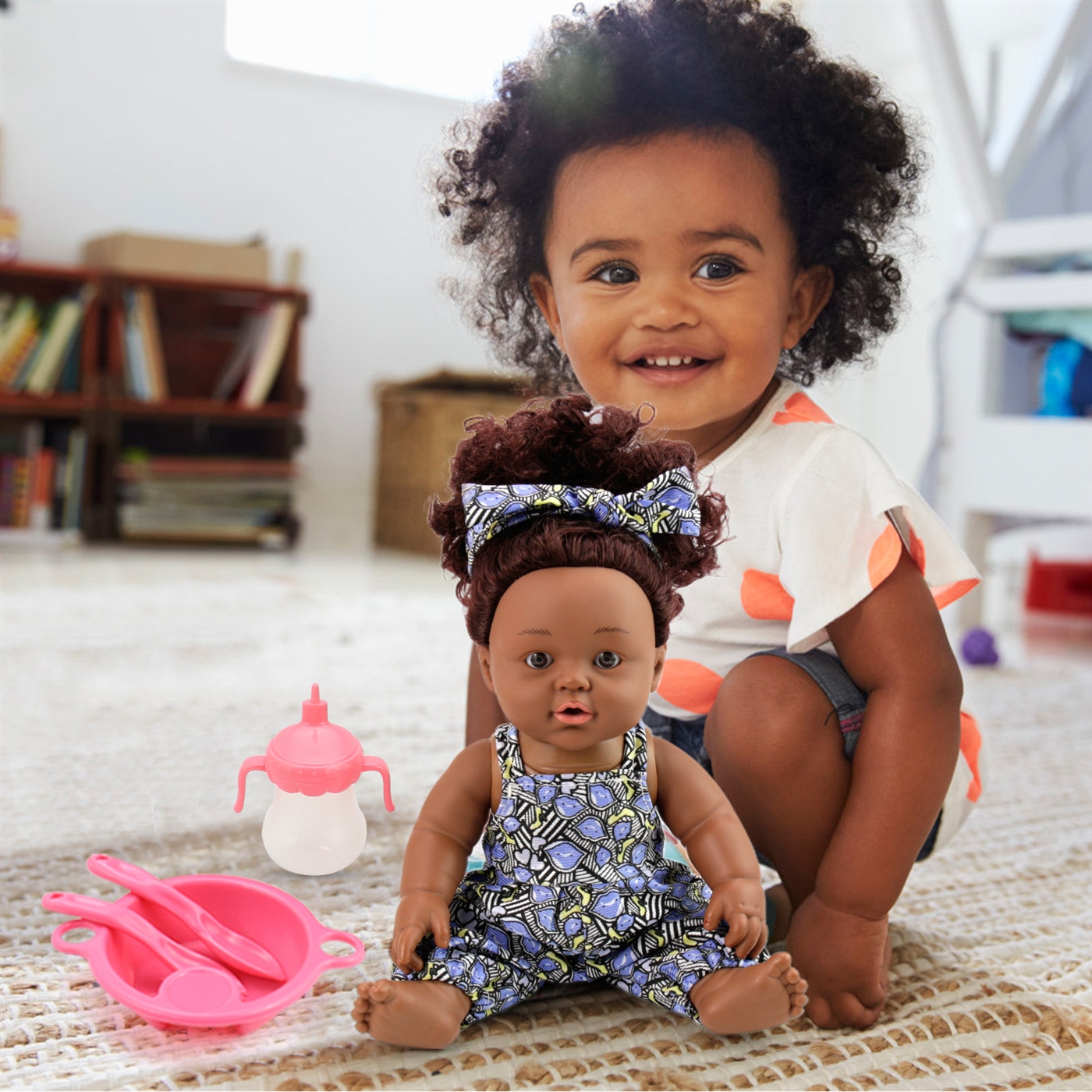 Kibtoy cute black baby doll