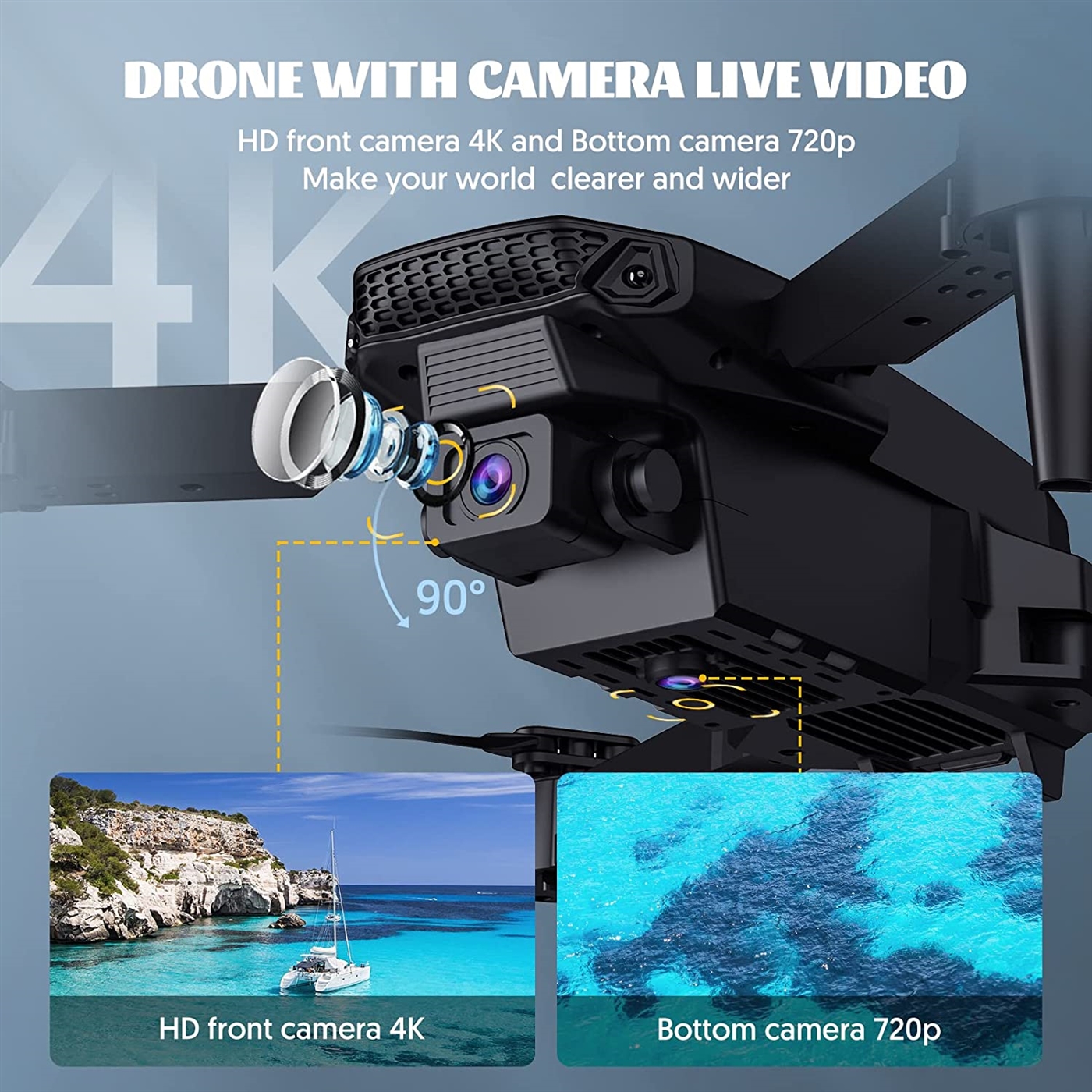 drone with HD camera live video