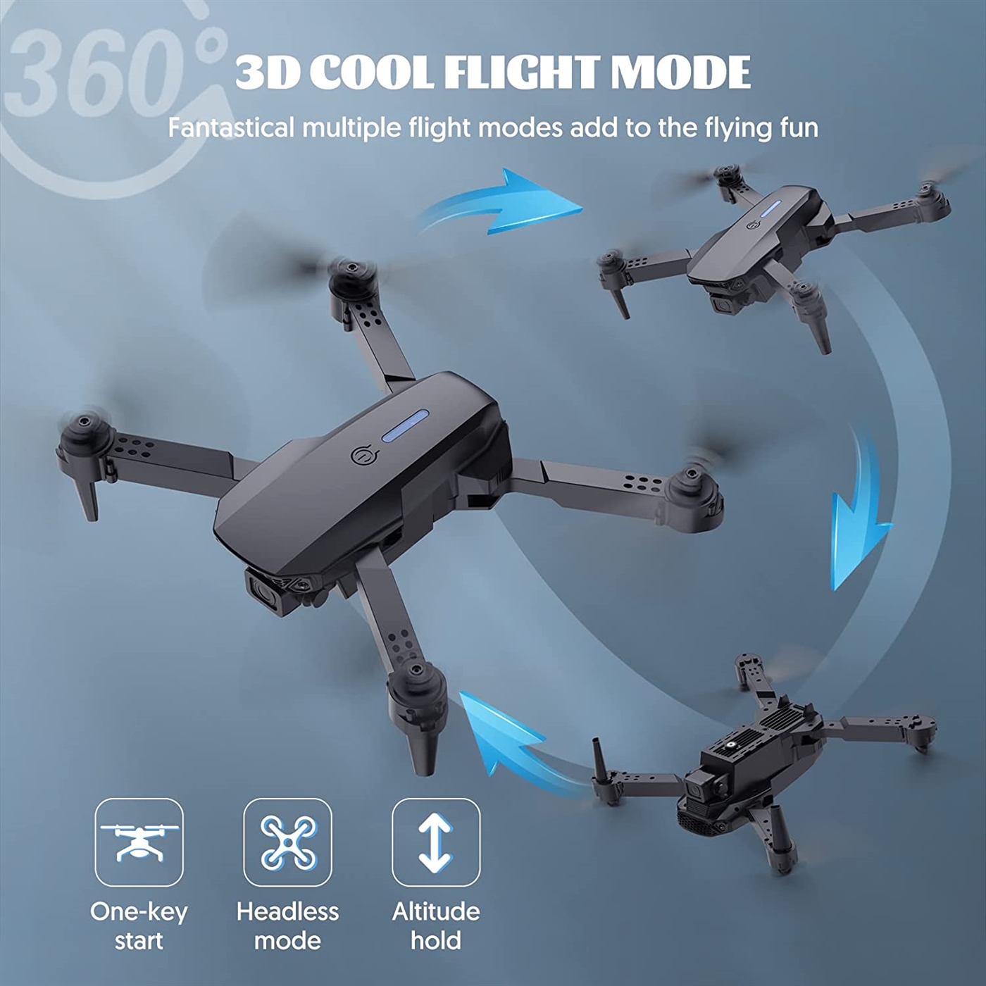 3D cool flight mode: camera drone