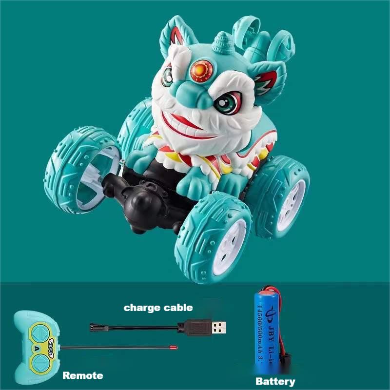 blue dancing lion toy car with a Remote and a battery