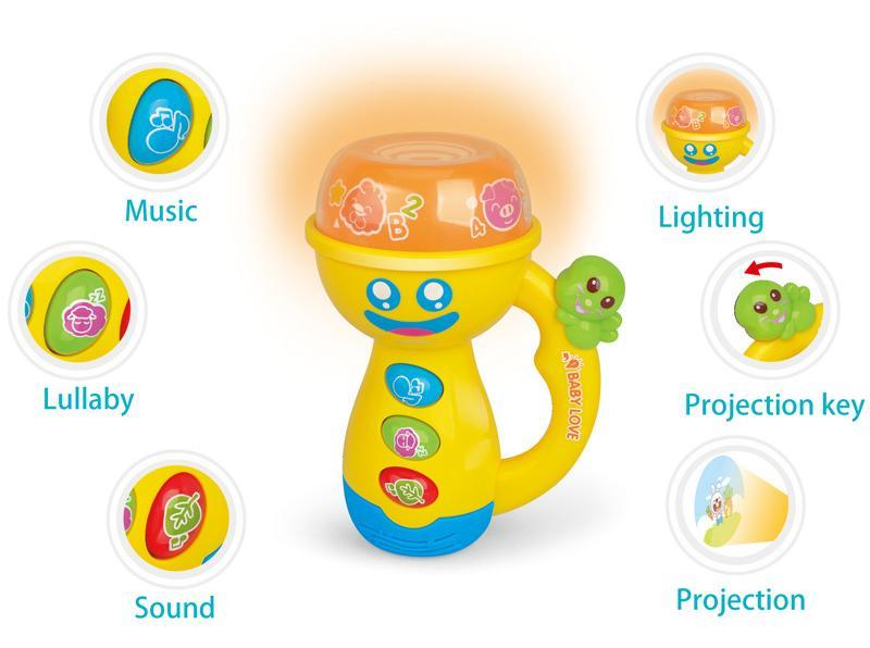  Kibtoy Spinning and Learning Flashlight