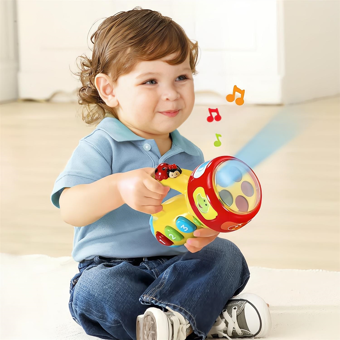  Kibtoy Spinning and Learning Flashlight