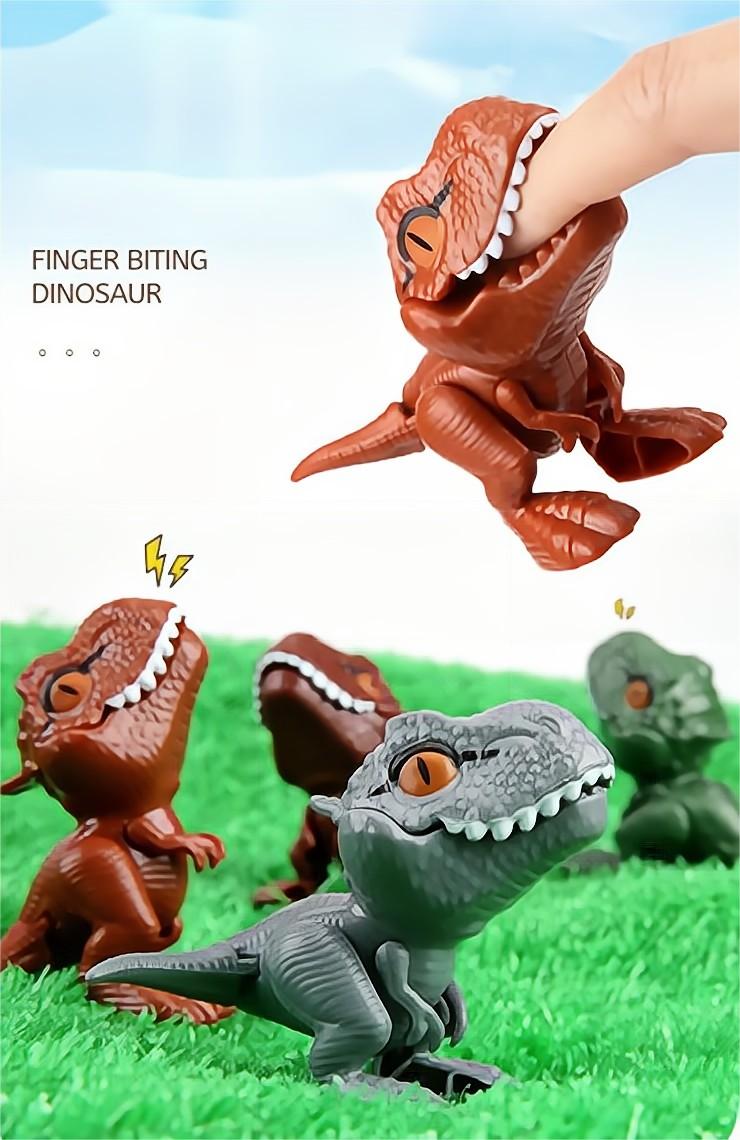 Kibtoy finger biting dinosaur, mini dinosaur toys