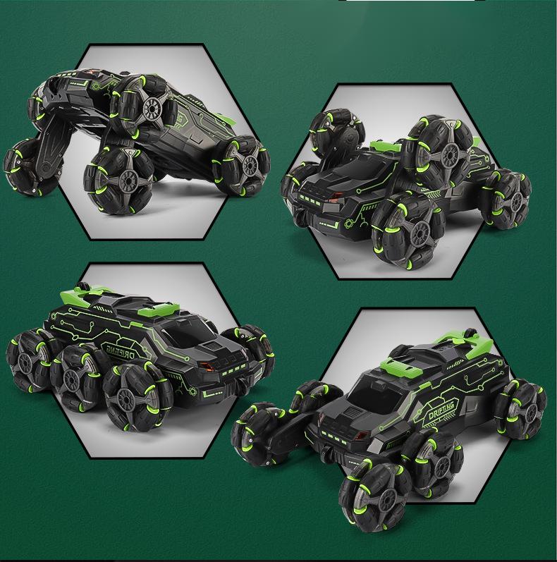 Kibtoy RC 6-wheel stunt car, dual remote control 
