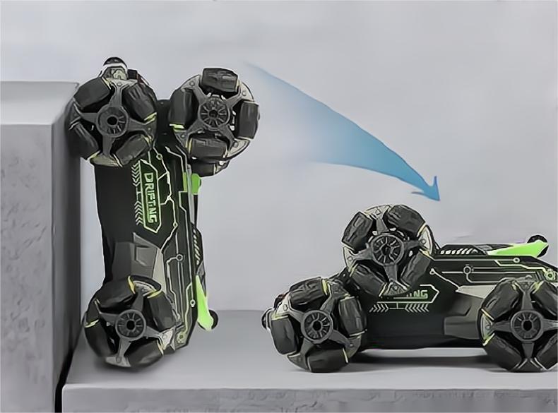 Kibtoy RC 6-wheel stunt car, dual remote control 