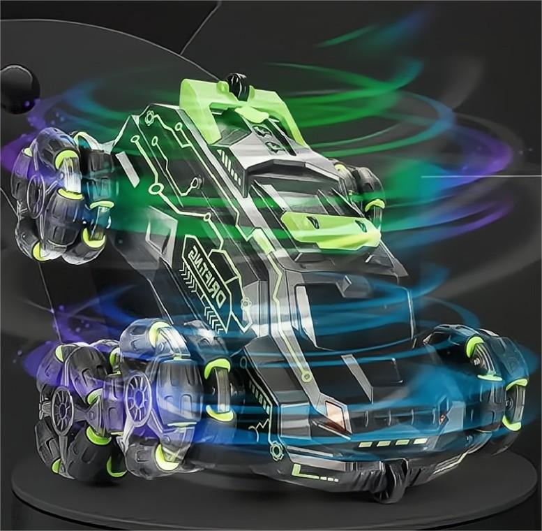 Kibtoy RC 6-wheel stunt car, dual remote control 