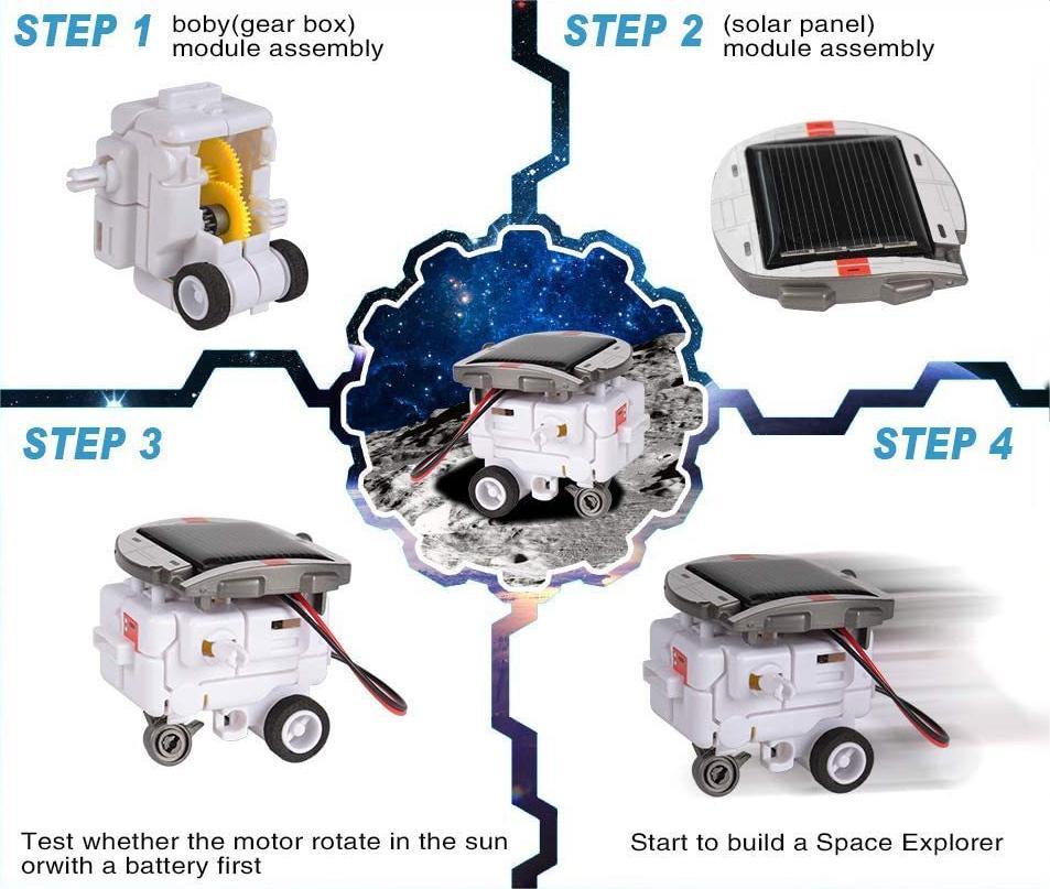 Kibtoy 6-in-1 Space Solar Robot Kit