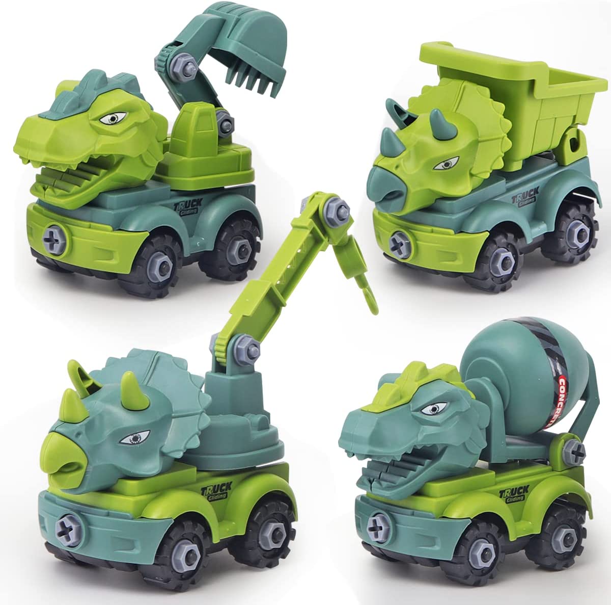 Kibtoy DIY take-apart dinosaur construction vehicles Kibtoy DIY take-apart dinosaur construction vehicles