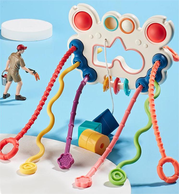 Kibtoy Pull String learning toy, montessori toy, sensory toy