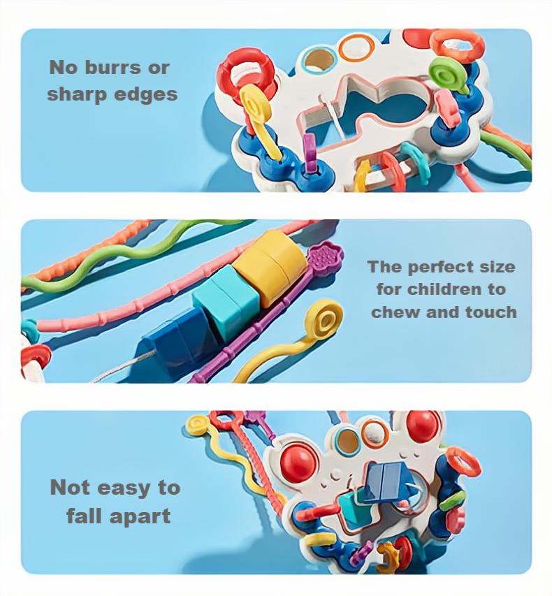 Kibtoy Pull String learning toy, montessori toy, sensory toy