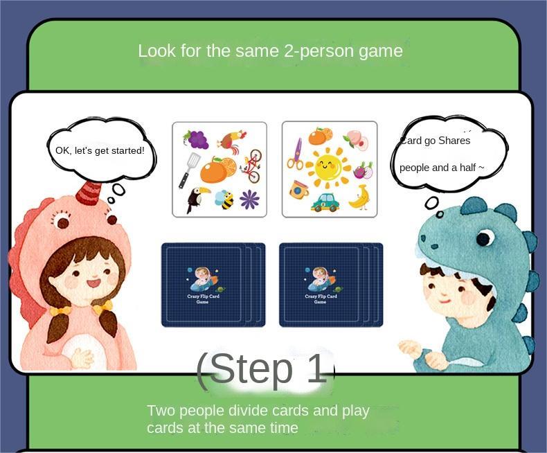Kibtoy Crazy Flip Card Game, engaging family game