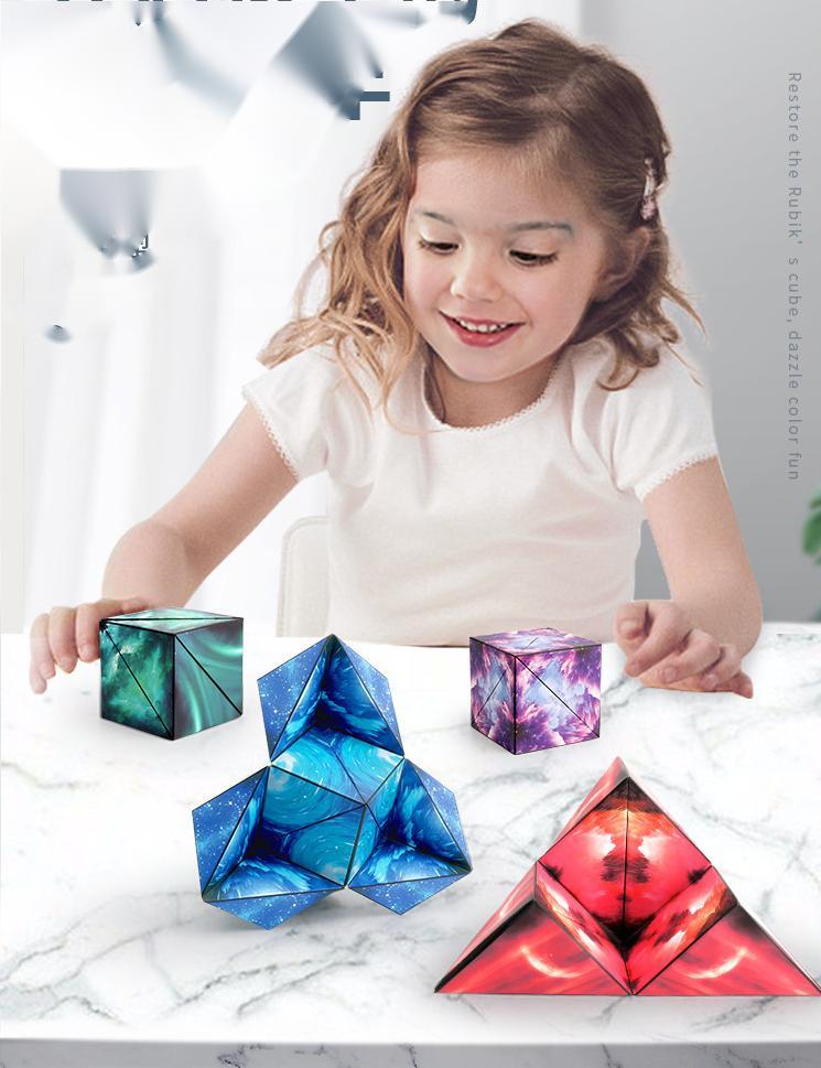 Kibtoy magic cubes with shifting shapes