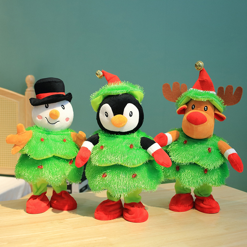 Kibtoy Elk, Penguin, Snowman 3 Christmas tree toys