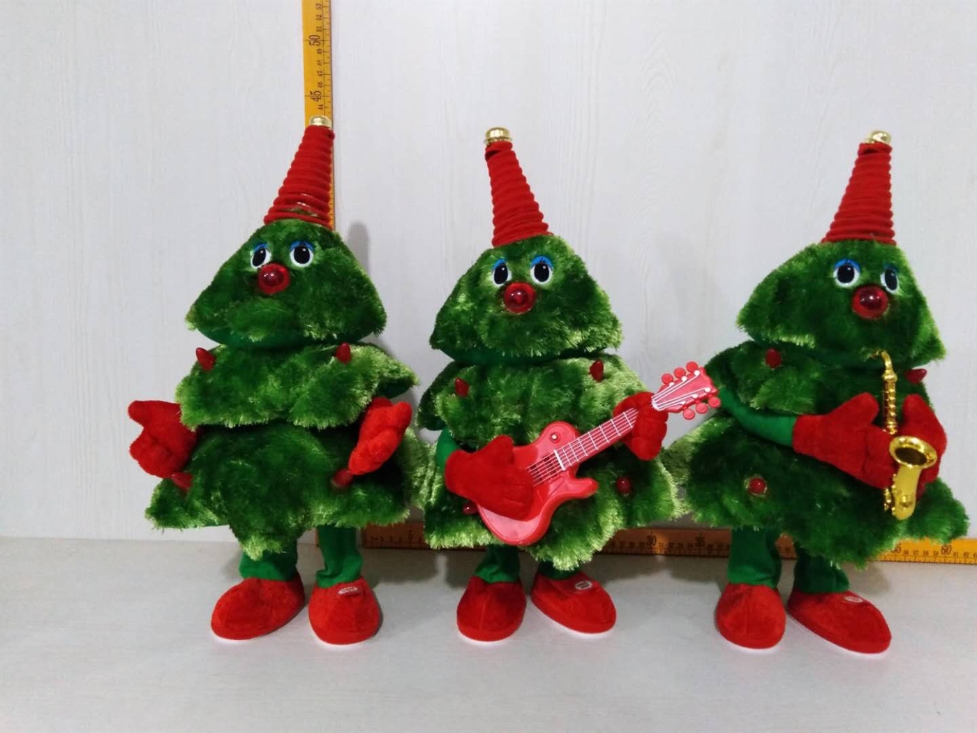 Kibtoy Guitar, Sax, Dancing 3 Christmas Tree Toys